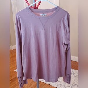 Pink Long Sleeve Top with Button Cuffs